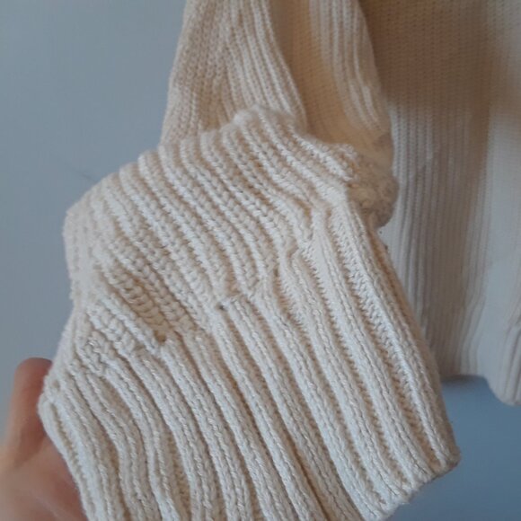 NWT American Eagle 100% Cotton Oversized Knit Sweater L - Picture 7 of 8